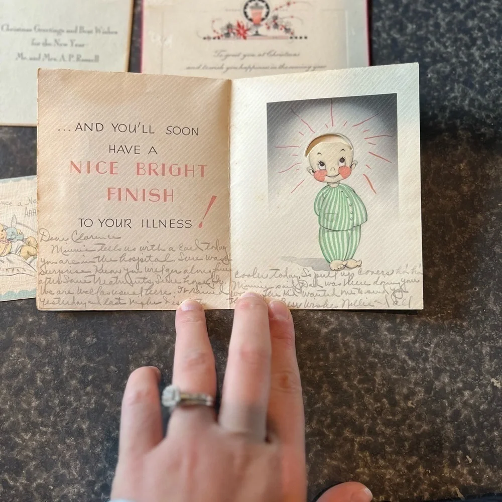 Lot of 4 VTG Classic Greeting Cards 1970s Children Snow Animals Ziggy